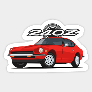 240z Fairlady classic sport coupe red Sticker